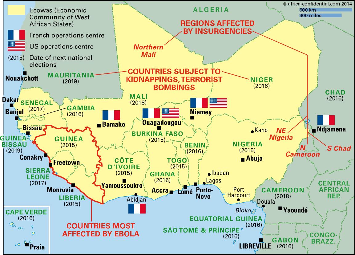 West Africa map